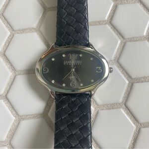 Joan Rivers Watch Classics V377 Oval Leather Braided Band NEW BATTERY